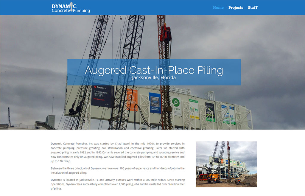 Dynamic Concrete Pumping Website Redesign